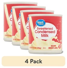 (4 pack) Great Value Sweetened Condensed Milk, 14 oz