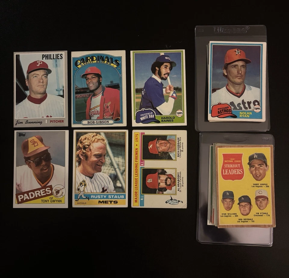 1958 Topps Ernie Banks HOF Lot (42) Hank Aaron Mays Yaz Koufax Ryan Palmer Rc - Image 4 of 4