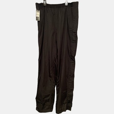NEW Boy Scout Golf Classic Black Waterproof Track Pants Mens Large Vintage Y2K