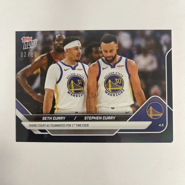 2025-26 Topps Now Seth Curry/Stephen Curry #244 Teammates 1st Time Black 02/10