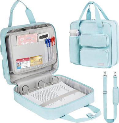 Zipper Binder 3 Ring, 700 Sheets Capacity, Binder 3 Inch with Shoulder Strap ...