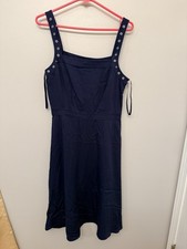 Michael Kors NWT womens Medium Sleeveless Navy Blue Dress
