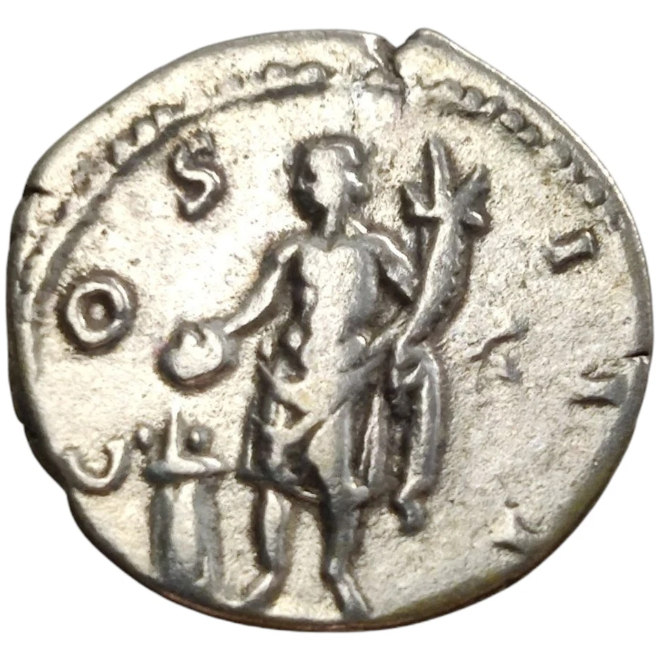 124-25 AD Hadrian AR Denarius Justitia Ancient Roman Empire Silver Coin Rome 5K - Image 2 of 2