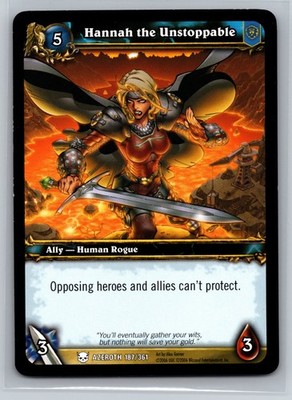 World of Warcraft TCG Hannah the Unstoppable 187/361 Azeroth Human Rogue