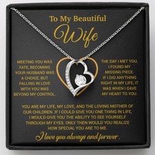 To My Wife Necklace, Christmas Gifts For Women, Anniversary Gift For Wife