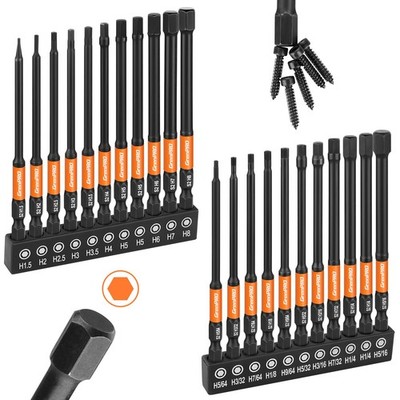 Allen Wrench Drill Bit Set 22pcs Hex Bit Set，Impact Driver Bit Set，Screwdrive...