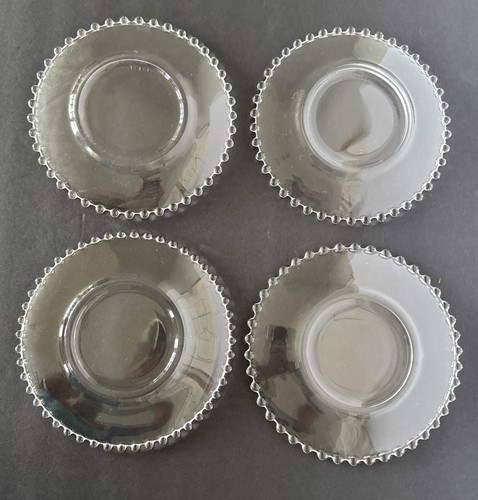 Imperial Kerzendocht Salatteller 8" runder Perlenrand 4er Set Vintage - Bild 8 von 9