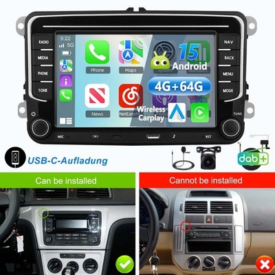 DAB+ Autoradio Android 15 GPS Navi für VW GOLF 5 6 Plus Passat Touran EOS Tiguan