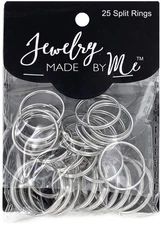 Jewelry Made By Me Large Split Rings 25/Pkg-Silver