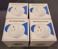 4 Units *SMARTOX* Mini Smart Socket Compatible w/Alexa, Google&Wifi 2.4G *NEW*
