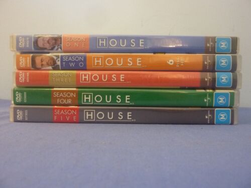 House M.D. 2004 temporada de televisión 1-5 1 2 3 4 5 Hugh Laurie DVD R4 paquete - Imagen 1 de 3