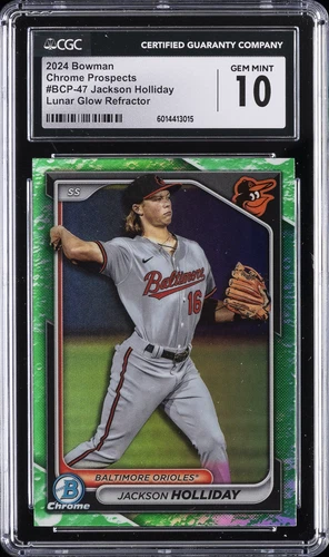 2024 BOWMAN CHROME PROSPECTS #BCP47 JACKSON HOLLIDAY CGC 10 GEM MINT