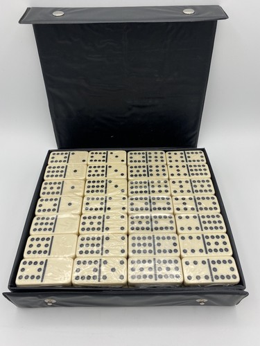 1993 Pressman Tournament Dominoes , Double 12 , Open Box ,  Unused And Sealed - Picture 2 of 4