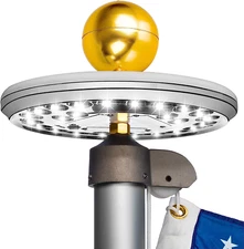 Deluxe Flag Pole Light Solar Powered - 1300 Lumen Solar Light for Flagpole - Lig