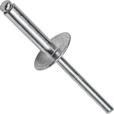 Large Flange Pop Rivets 3/16'' x 5/8'' Aluminum Dome Head (6-10) Blind Qty 1000