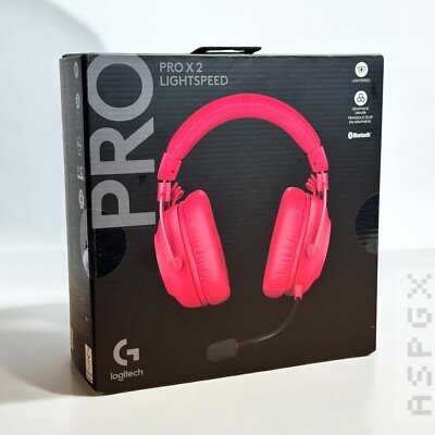Logitech PRO X 2 LIGHTSPEED Wireless Gaming Headset for PC, PS5, Xbox -Magenta ￼