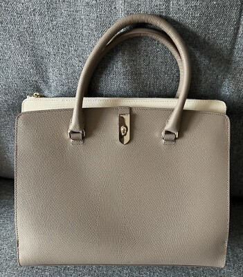 Taupe And Cream Modalu Handbag With Shoulder Strap Brand New Never Used  UK