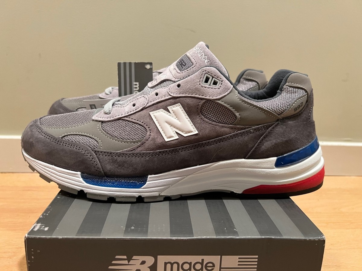 New Balance 992 Grey Red Blue M992AG Made in USA size 13 D New Balance 992 Grey Red Blue M992AG Made in USA size 13 D