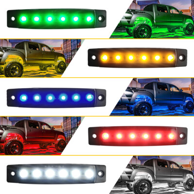 Smoked Lens Side Marker Lights Truck Trailer Turn Signal Light 12v 10PCS 6 LED