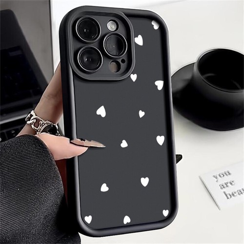 For iPhone 16E 16 15 14 13 12 17 Pro Max Air 11 Girls Love Heart Soft Case Cover - Picture 2 of 20