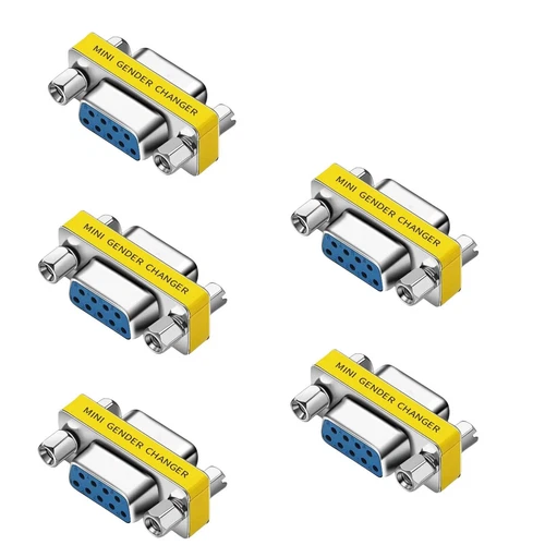 db9 Connector Null Modem Adapter，9-Pin Serial vga Adapter RS232 db9 Gender Ch...