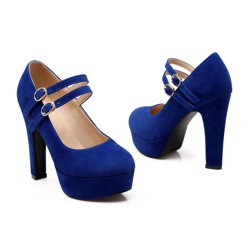 Women's Court Shoes Platform Ankle Strap Mary Jane Shoes Block High Heel Pumps@ - Picture 15 of 19