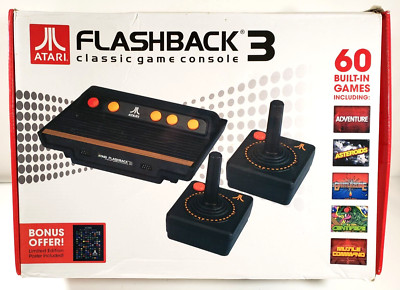 Atari Flashback 3 Classic Game Console with 60 Built-in Games Retro Gaming w Box