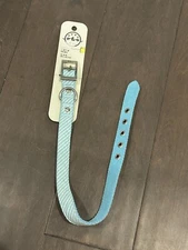 Bond & Company Collar for Dogs 15 - 18 inch blue / white stripe Size M Medium