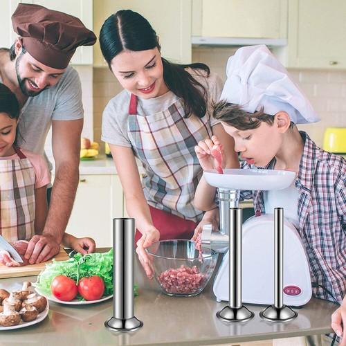 3PCS Electric Meat Grinder Sausage Stuffer Tubes with Funnels Attachment