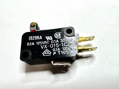 VX-015-1C23 Microswitch, SPDT, Short Hinge Roller Lever, Quick Connect, Solder