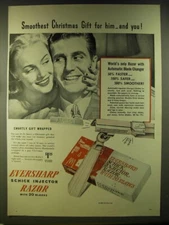 1946 Eversharp Shick Injector Razor Ad - Smoothest Christmas Gift for him