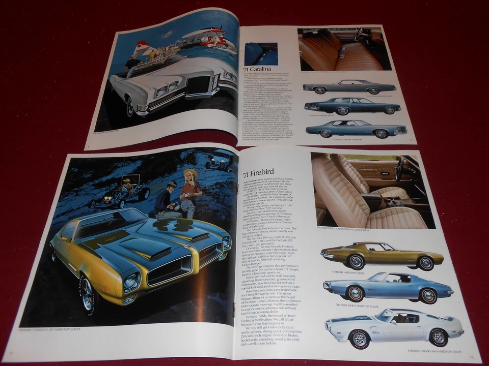 Pontiac Folleto GTO FIREBIRD 1971 GRAN PREMIO LEMANS CATALINA 24 p. '71 Catálogo Foto 2 de 4