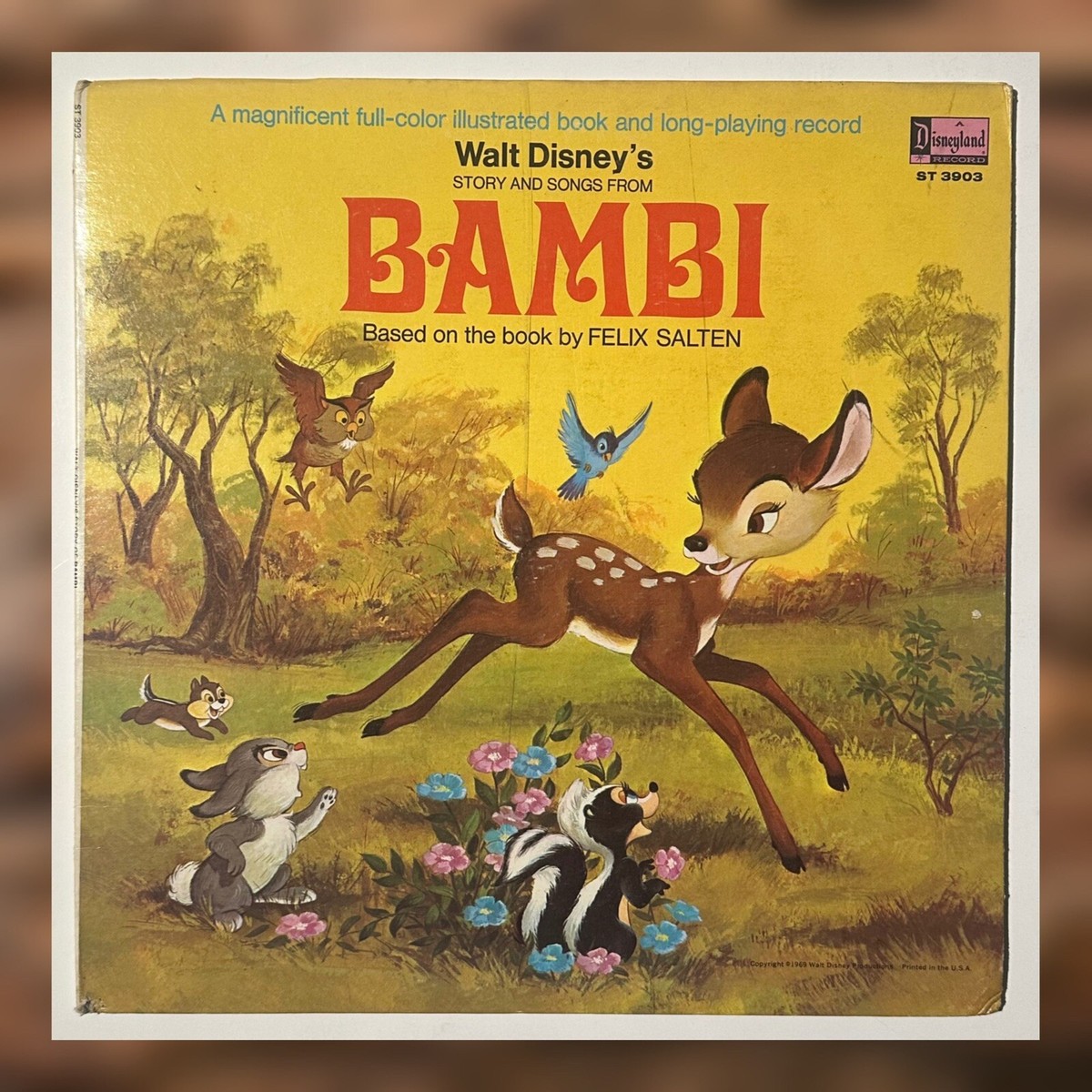 ディズニーBambi レコード Disney's Bambi LP & Storybook (1969) Soundtrack Vinyl Album