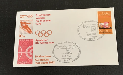 Germany Sapporo  1972 FDC Winter  Olympics Ingolstadt . cancel