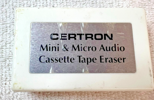 Certron Mini & Micro Audio Cassette Tape Eraser Vintage Magnet Recording Cleaner