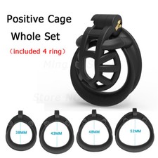 Mamba Positive/Negative Male Chastity Cage Device 3D Cobra Double-Arc Ring NEW
