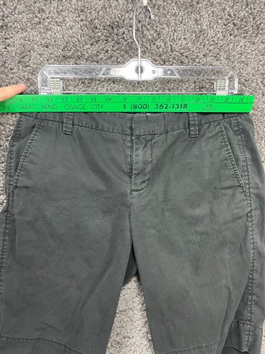 Gap Chino Shorts Womens 6 Black Stretch Slash Pockets Mid-Rise Summer 11" Inseam - Picture 11 of 12