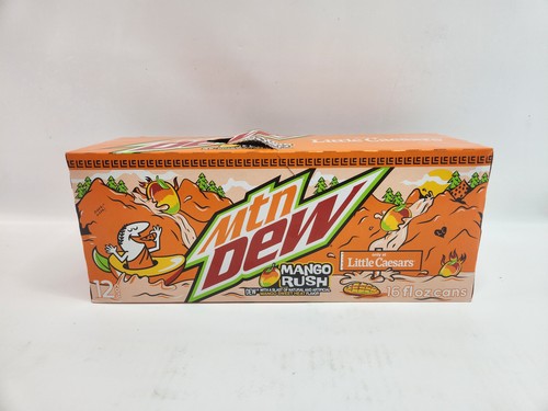 12 pack Mountain Dew Mango Rush 16oz Cans Little Caesars Limited Edition 2025 - Picture 7 of 10