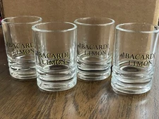 Vintage Rastal Bacardi Limon Shot Glasses - 2.25" tall Set of 4 - New Old Stock