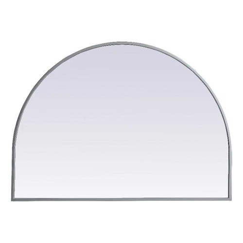 Elegant Decor Ayra 33x24" Arch Modern MDF Wood/Iron Mirror in Silver - Picture 1 of 9