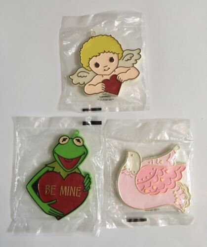 Lote de 3 cortadores de galletas Hallmark años 80 Valentine Kermit The Frog Be Mine, Paloma, Cupido - Imagen 1 de 9