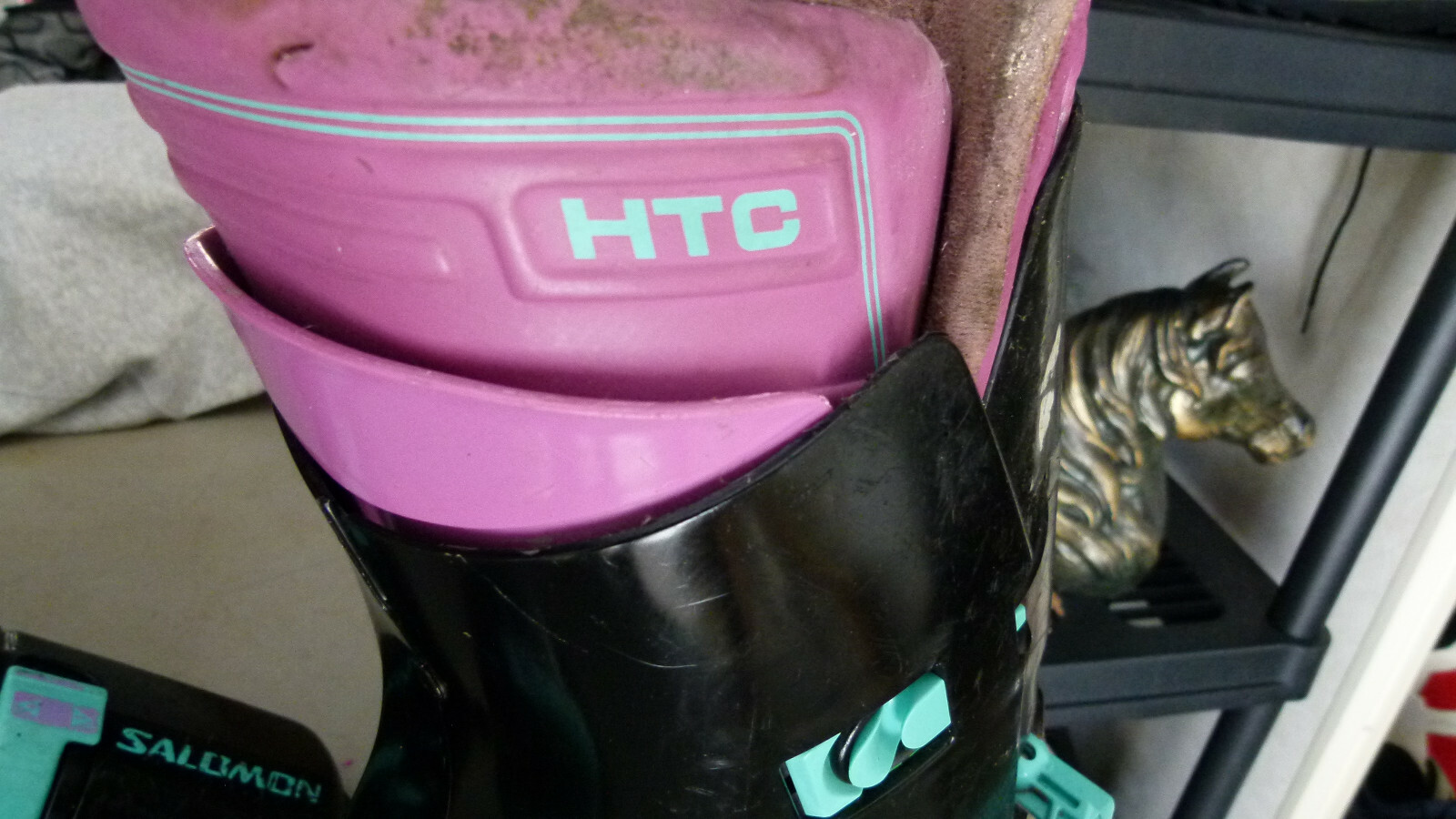 Salomon SX72 HTC Stivali da sci da discesa neri come nuovi rosa 330 335