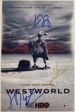 WESTWORLD Cast (3) Signed 11x17 Photo Marsden Wright Joy (A) ~ BAS Beckett COA