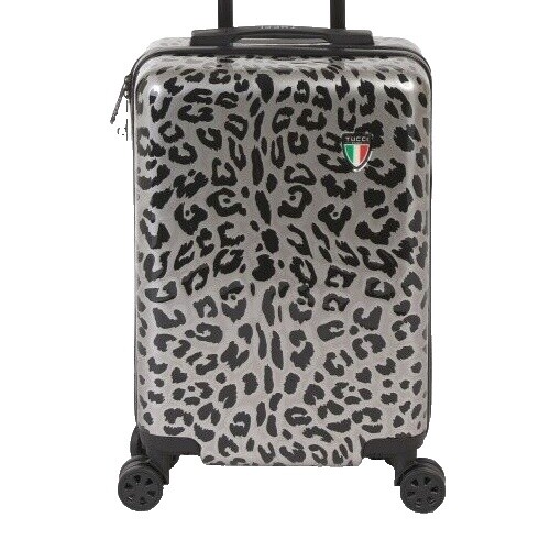 Suitcases With Wheels Rockland 4-Piece Leopard Print Luggage Set