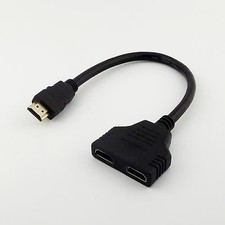 HDMI-compatible Port 1 In 2 Out Male to 2Female Splitter Adapter Converter Cable