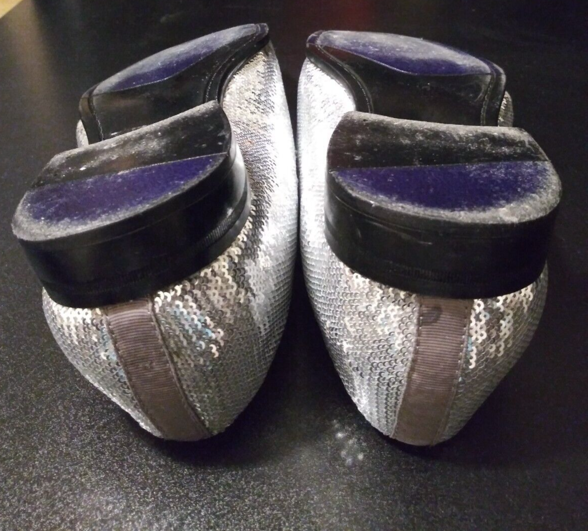 Mens Sparkling Metallic Silver Sequin Dress Shoes After Midnight 6759 Size  10.5 | eBay