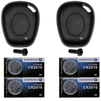 2x Auto Schlüssel Gehäuse für Renault Megane Laguna I Espace III Twingo Batterie
