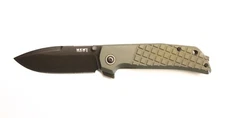 MKM Maximo Folding Knife M390 DSW Blade OD Green Titanium Handle Made in Italy