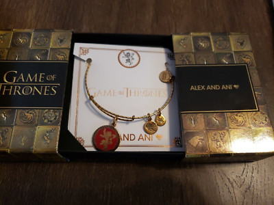 NEW Alex and Ani GAME OF THRONES HEAR ME ROAR Gold Charm Bangle Bracelet
