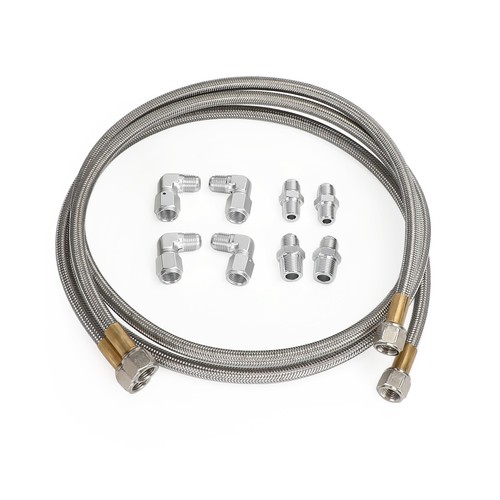 Transmission Cooler Hose Lines Kit For TH350 700R4 TH400 52" Length - Picture 2 of 9